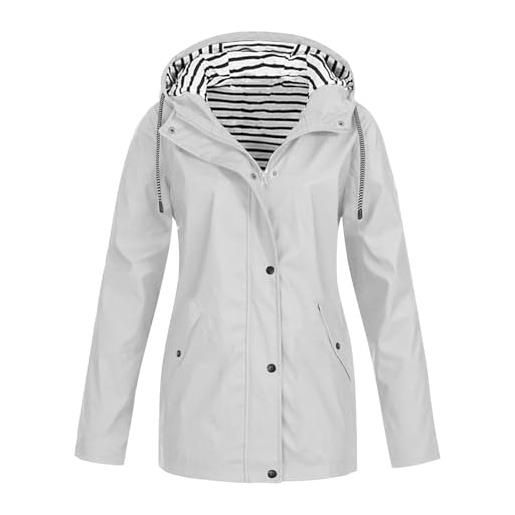 Generic trench da donna di media lunghezza cappotto leggero taglie forti trench donna cappotto softshell coat calda con tasche giacca da leggero antivento giacca casual autunnale trenchcoat elegant