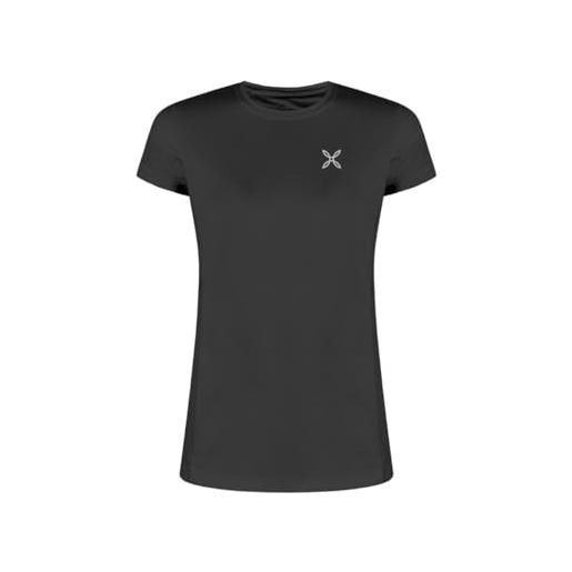 MONTURA - t-shirt donna manica corta girocollo delta mix - nero - tg. M