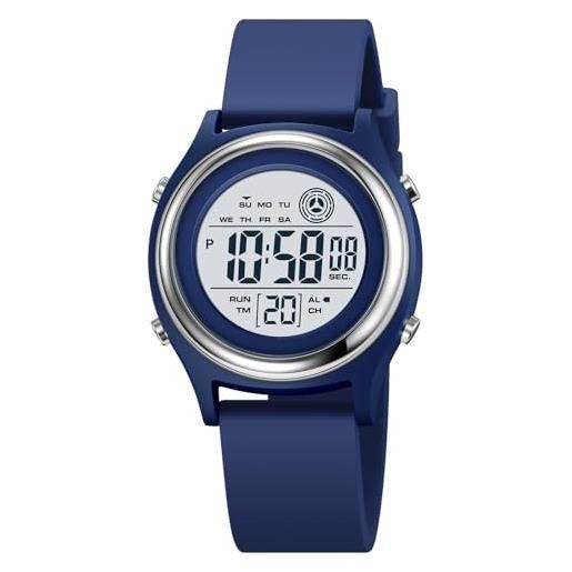 findtime Orologio digitale da donna con 5 ATM, impermeabile