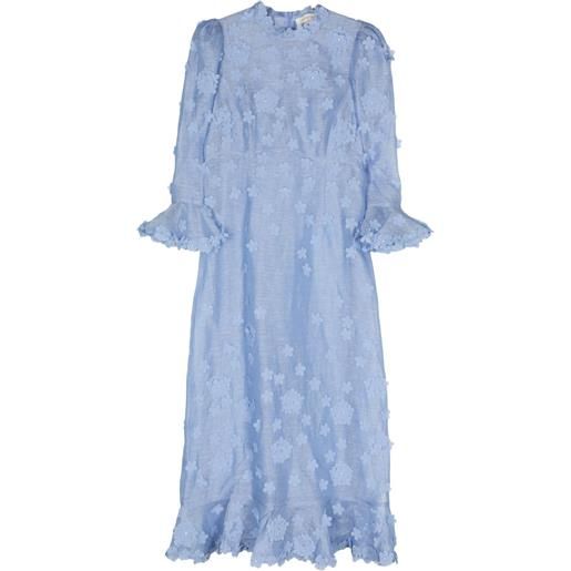 ZIMMERMANN abito midi matchmaker lift off - blu
