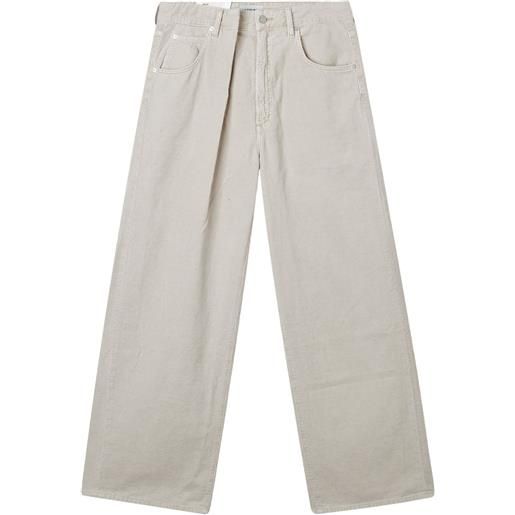 AGOLDE jeans a coste con pieghe - toni neutri