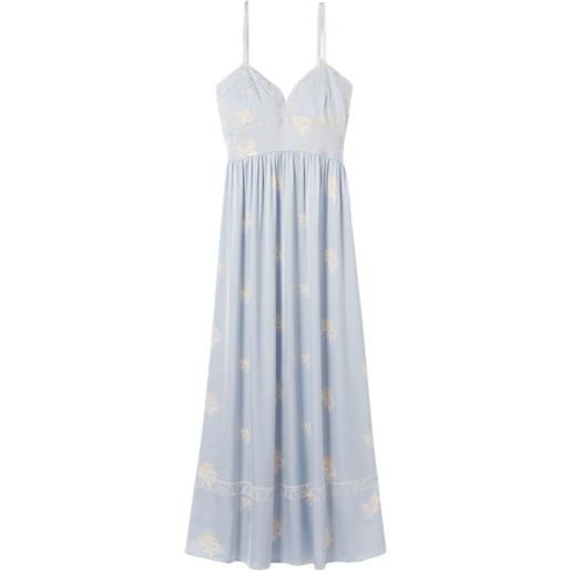 Claudie Pierlot abito midi a fiori - blu