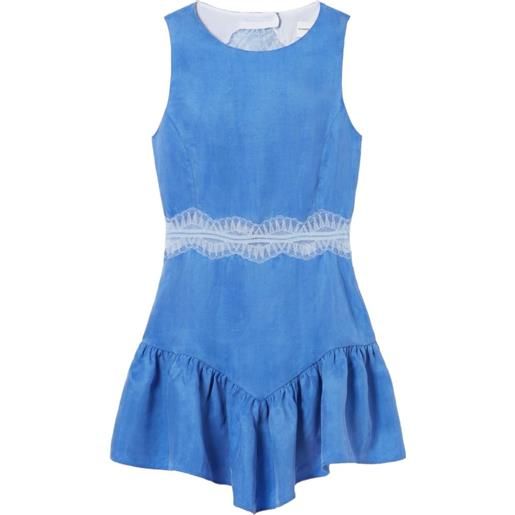Claudie Pierlot lace ruffle mini dress - blu