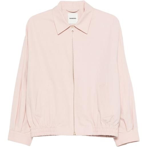 SANDRO bomber con zip - rosa