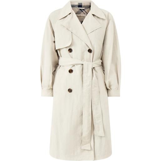Barbour trench doppiopetto layla con cintura - toni neutri