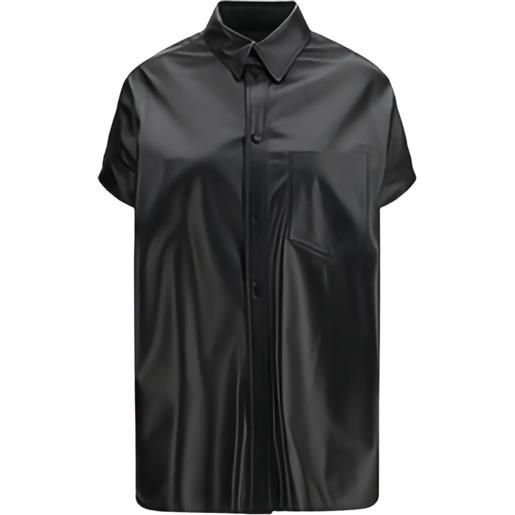 Balenciaga chemisier corto con tasche - nero