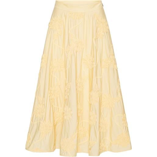 ROTATE BIRGER CHRISTENSEN gonna lunga a fiori - giallo