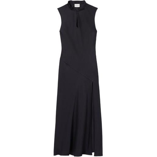 Claudie Pierlot abito midi con ruches - blu