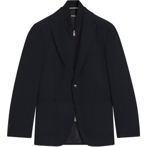 BOSS blazer testurizzato - blu