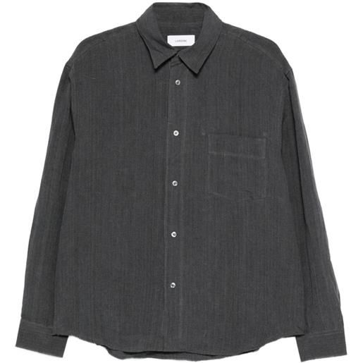 Lardini camicia con taschino - grigio