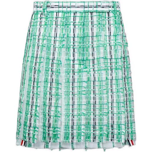 Thom Browne gonna plissettata a righe - verde