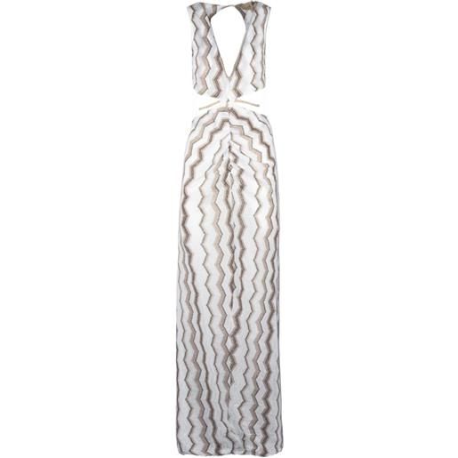 PHO FIRENZE abito con scollo a v - bianco