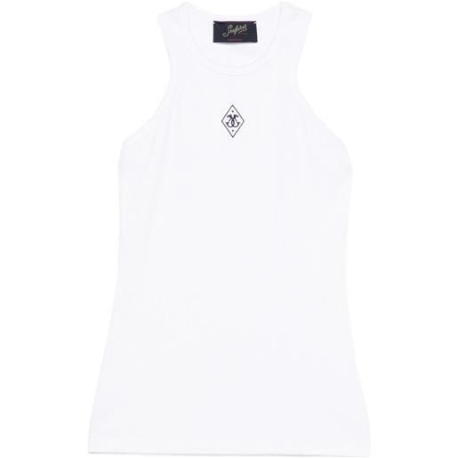 Seafarer top con logo - bianco