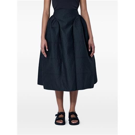 Cecilie Bahnsen gonna con arricciatura - nero