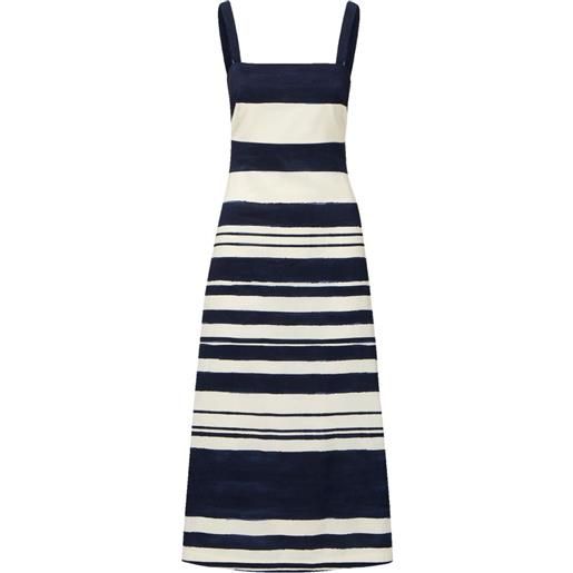 Veronica Beard abito ella midi a righe - blu
