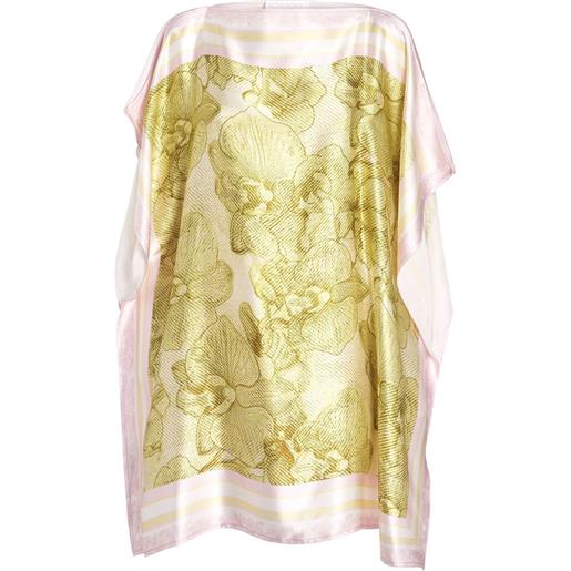 Genny floral print striped mini dress - giallo