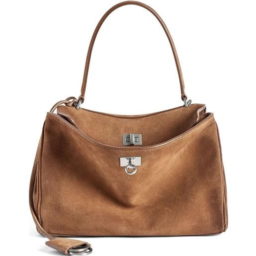 Balenciaga borsa a spalla rodeo piccola - toni neutri