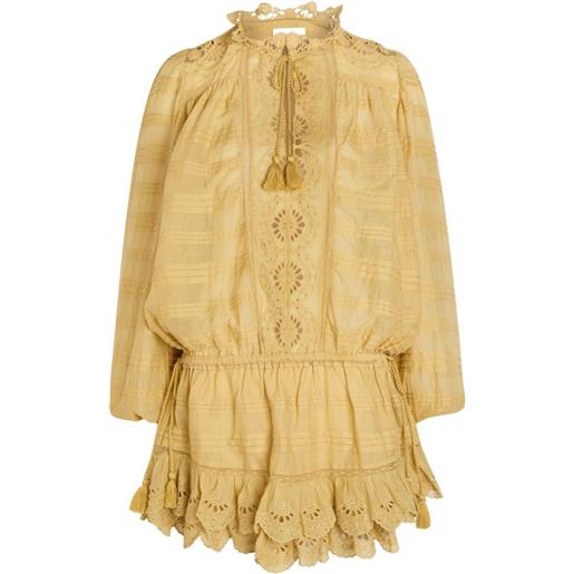 Etoile abito corto con nappa - giallo