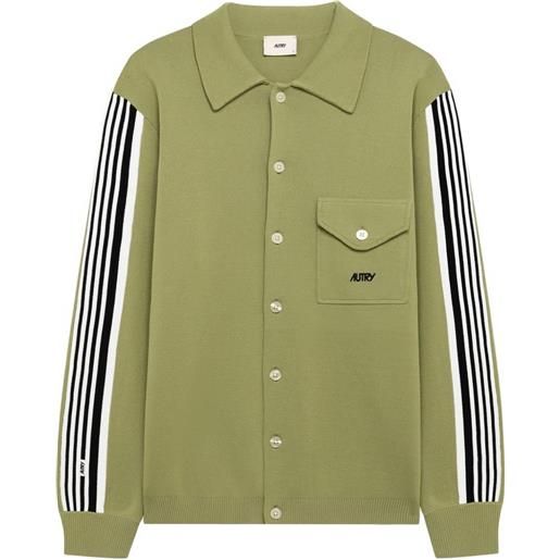 Autry cardigan in maglia fine - verde