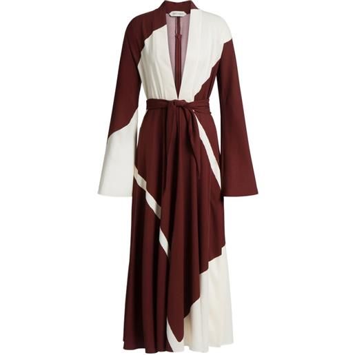 Alberta Ferretti abito lungo con scollo a v - marrone