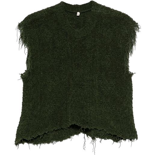 R13 canotta in maglia intrecciata - verde