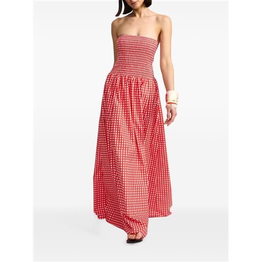Aston Studio abito lungo layla a quadretti - rosso