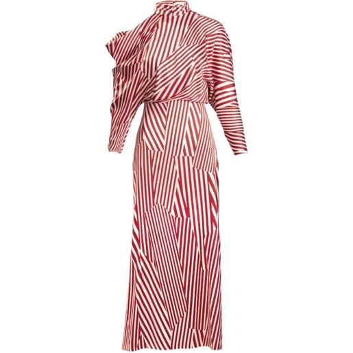 Silvia Tcherassi abito midi lisa a righe - rosso