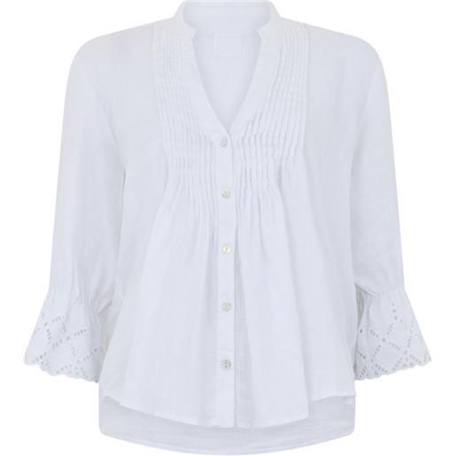 120% Lino buttoned shirt - bianco
