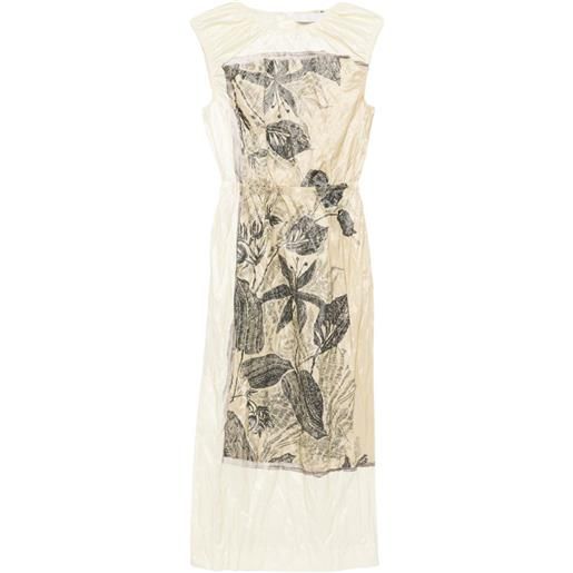 Tela emma floral-print midi dress - toni neutri