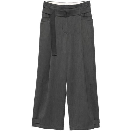 Low Classic belt tailored trousers - grigio