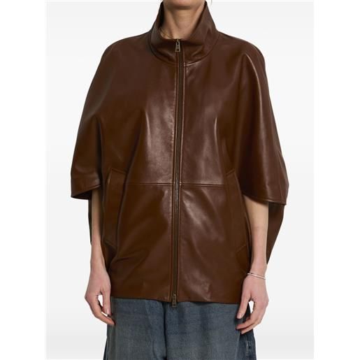 Balenciaga bomber cooon a collo alto - marrone