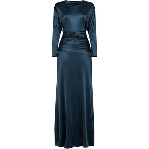 Giorgio Armani abito svasato con strass - blu