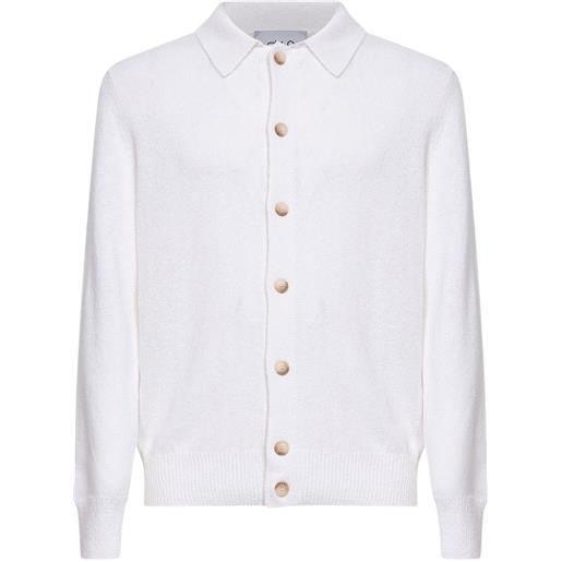 D4.0 top con bottoni - bianco