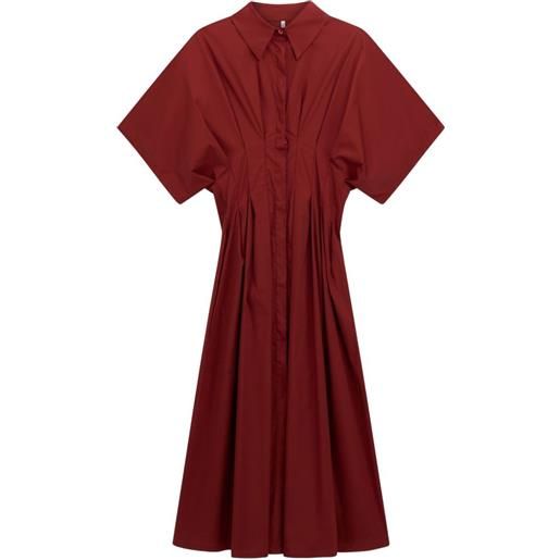 Liviana Conti therese polo-collar shirt midi dress - rosso