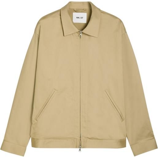 NN07 giacca-camicia con zip - verde
