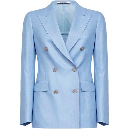 Tagliatore blazer doppiopetto con revers a lancia - blu