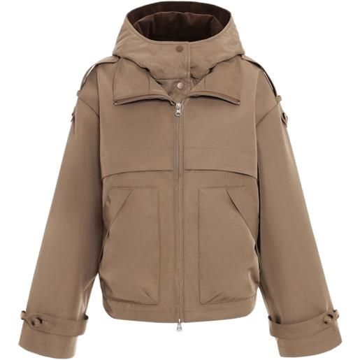 Urbancode giacca con cappuccio e zip - toni neutri