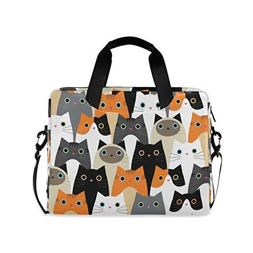 TropicalLife oowow borsa del computer portatile per le donne uomini carino gatto animale modello leggero cartella 14 15.6 16 pollice laptop sleeve caso del manicotto del computer borsa a tracolla