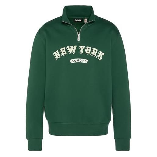 Schott NYC swcolby - felpa unisex, verde, s