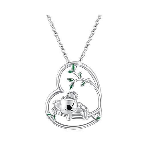 Collana Koala Donna Argento Sterling 925 Collana