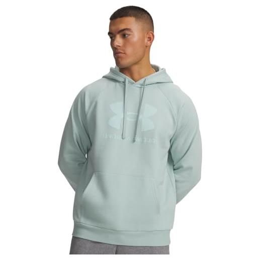 Under Armour felpa con cappuccio in pile con logo rival uomo