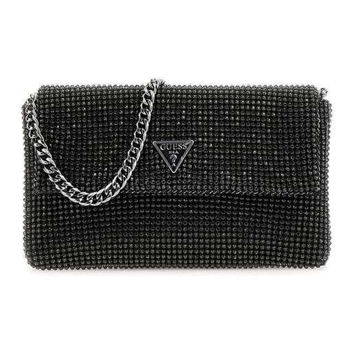 GUESS zalina mini flap clutch black
