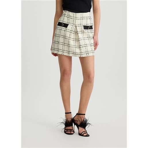 LIUJO liu jo minigonna bouclé lurex®, bianco