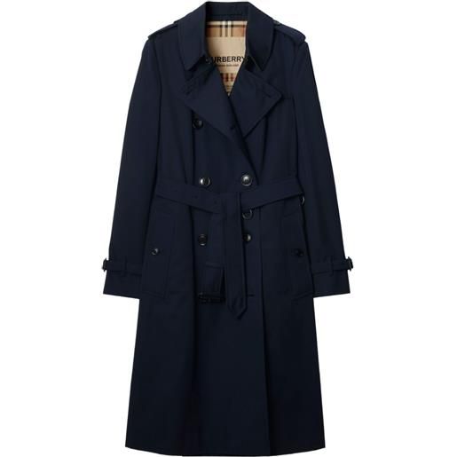 Burberry trench chelsea heritage doppiopetto - blu