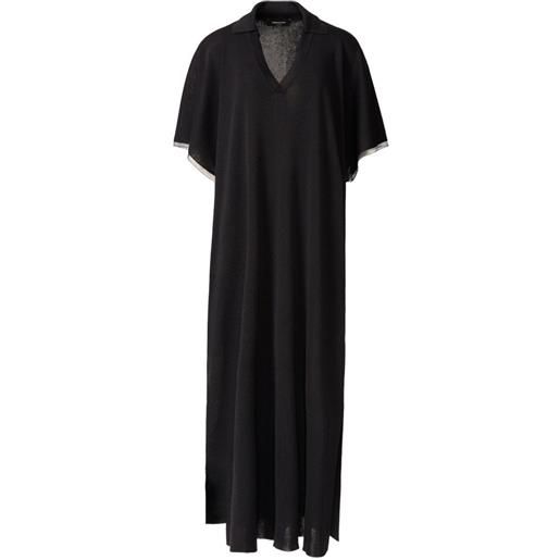 Fabiana Filippi abito con scollo a v - nero