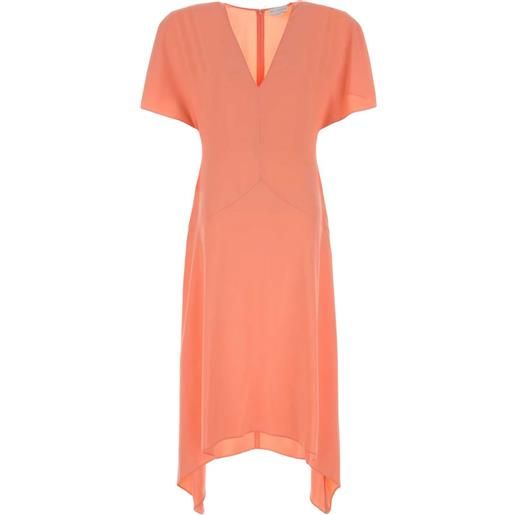 Stella McCartney abito midi con scollo a v - arancione