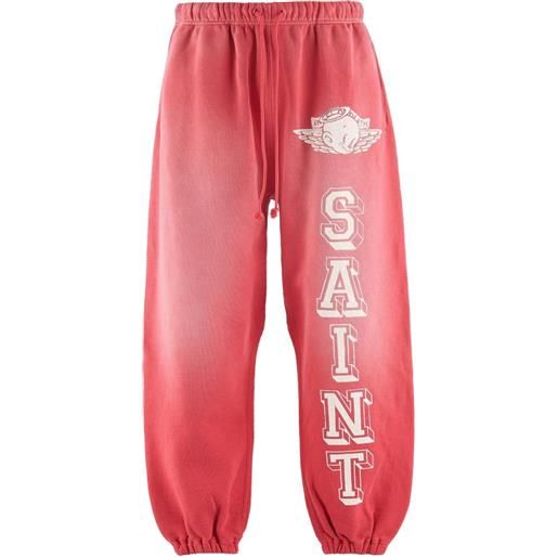 SAINT MXXXXXX pantaloni sportivi con stampa - rosso