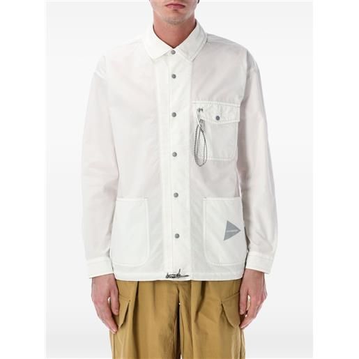 and Wander giacca-camicia con tasche - bianco