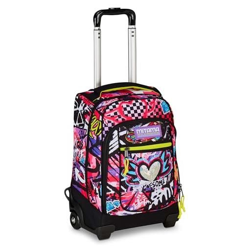 Mitama Zaino Scuola #BDBF Viola – Triplo Scomparto, Porta PC E USB – Per Medie E Superiori, Ragazza - 2