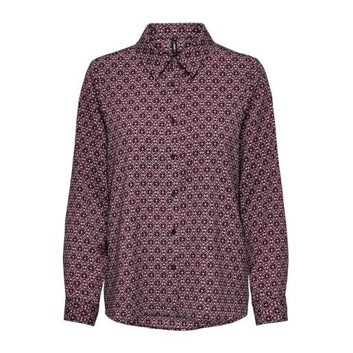 ONLY onlnova life vis l/s new grace shirt, cabernet, xl